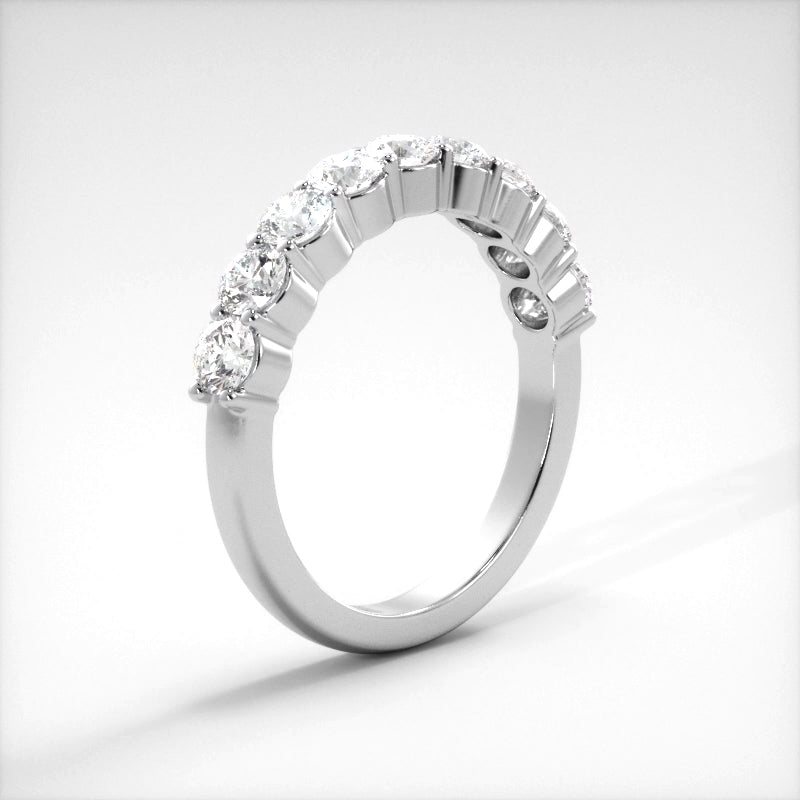 1.04 ct. Round Diamond Wedding Band-VIRABYANI